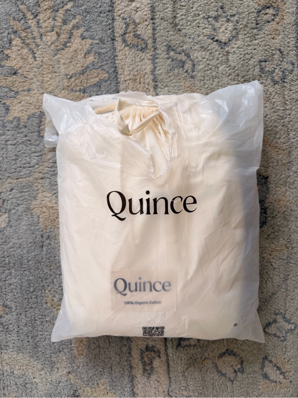 Quince organic full sheets cotton crisp percale ivory